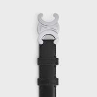 Medium Triomphe Belt in Taurillon Leather - BLACK -  - 1 | CELINE