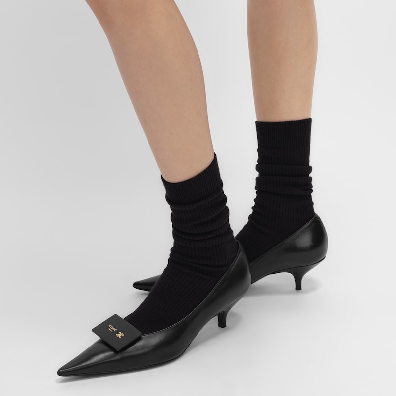 시그니처 라벨 펌프스 - 램스킨 - 블랙 -  - 1 | CELINE