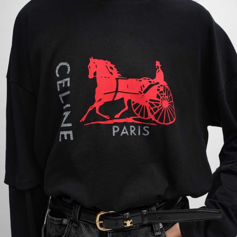 双层T恤 - 黑色/红色/白色 -  - 1 | CELINE