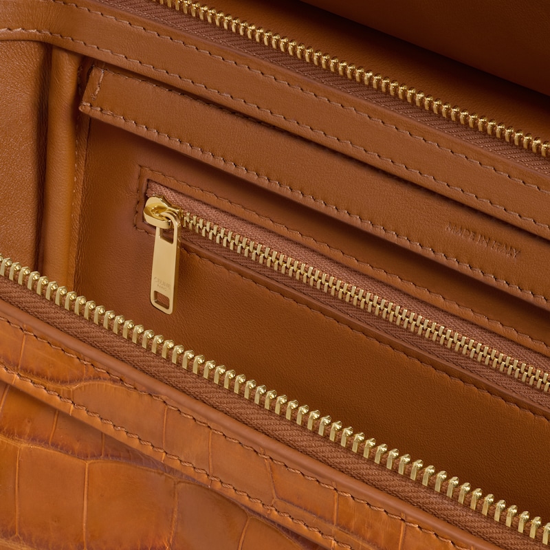 LITTLE LUGGAGE IN POROSUS CROCODILE - SOFT TAN - LUGGAGE - 1 | CELINE