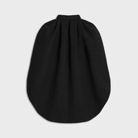 cloche cape in double faced wool crepe - BLACK -  - 2 | CELINE