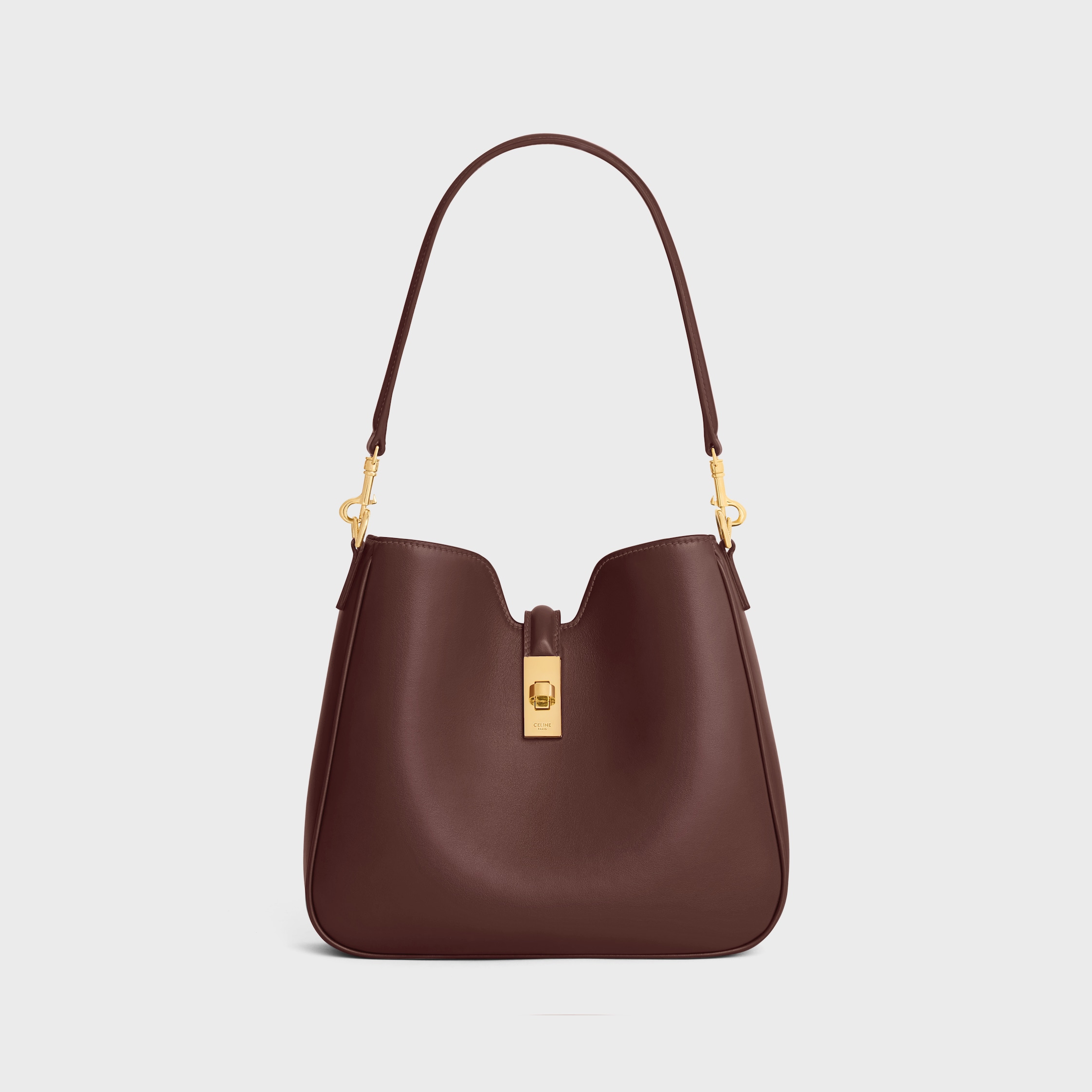 SMALL CAMILLE 16 SOFT BAG IN SMOOTH CALFSKIN - CHESTNUT | CELINE
