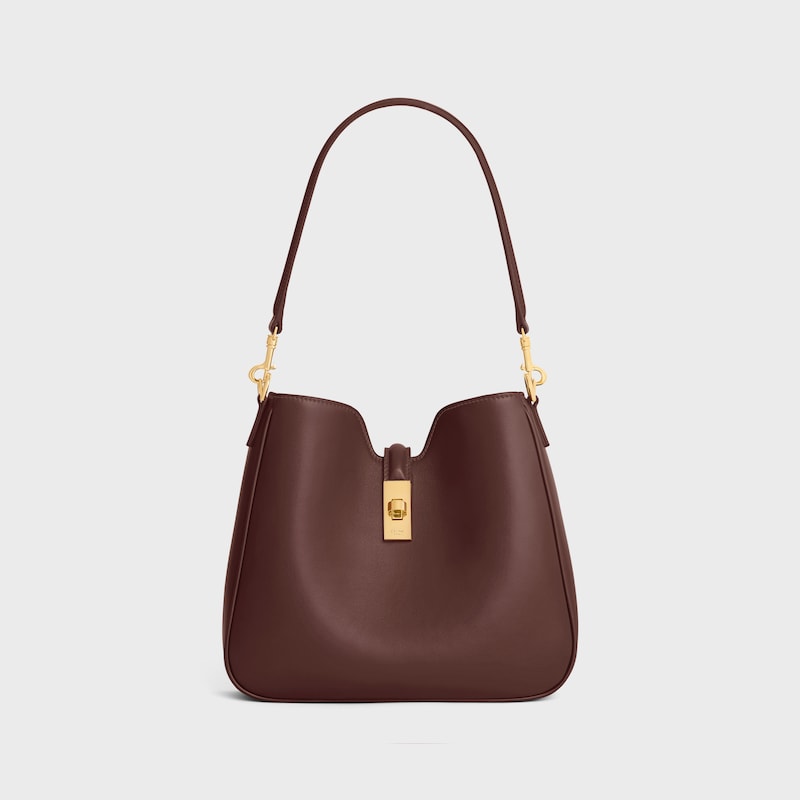 SMALL CAMILLE 16 SOFT BAG IN SMOOTH CALFSKIN - CHESTNUT - MORE LINES - 1 | CELINE