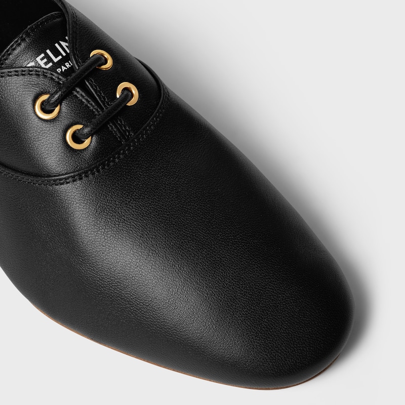 BALLET LACE-UP SHOE IN LAMBSKIN - BLACK -  - 1 | CELINE