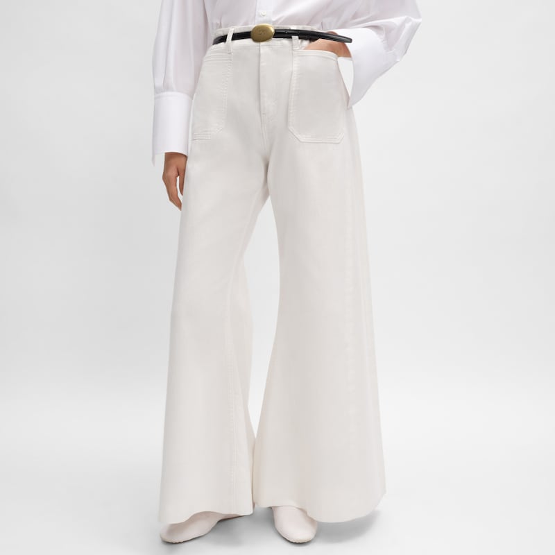 jeans flare 004 DENIM INDIGO - RINSED WHITE -  - 1 | CELINE