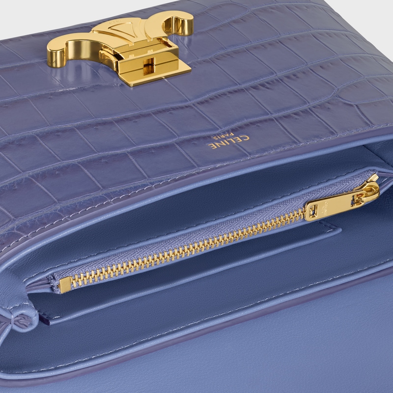 TEEN NINO BAG IN POROSUS CROCODILE - PURPLE SAGE - NINO - 1 | CELINE