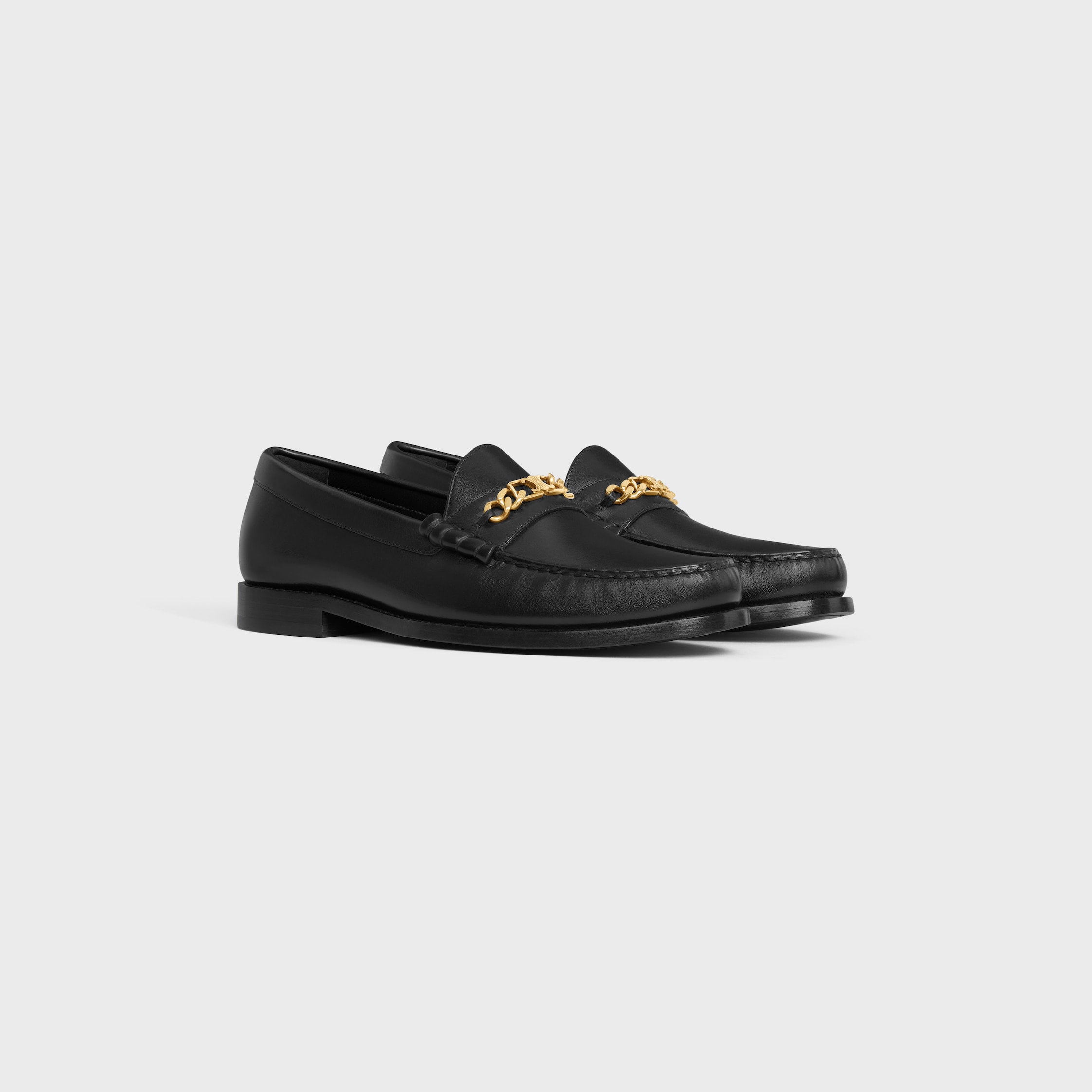 美品 CELINE ルコ コインローファー 34.5 ブラック reine-web_23-041003