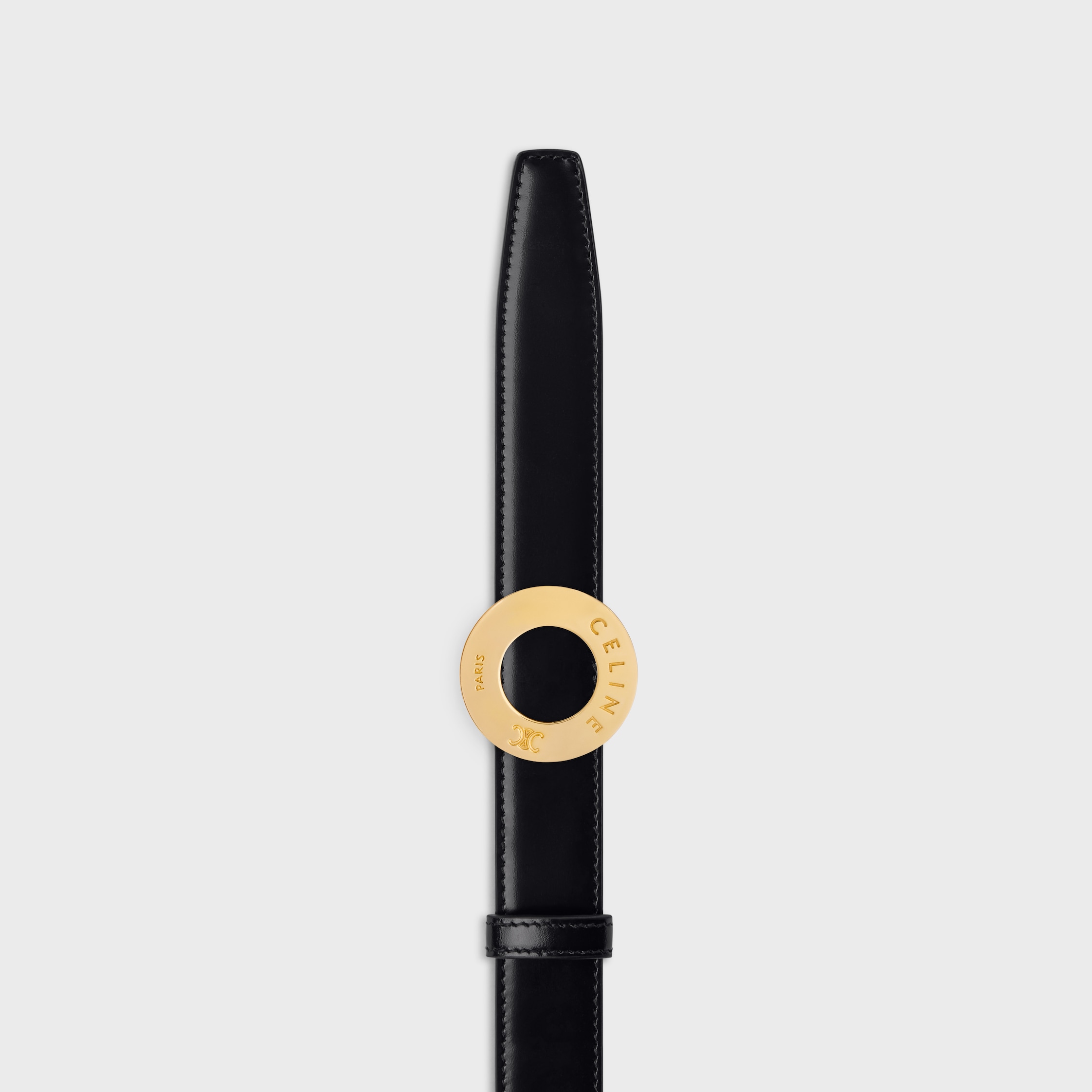 CELINE DISC BUCKLE & REVERSIBLE STRAP 25MM - BLACK / RICE | CELINE