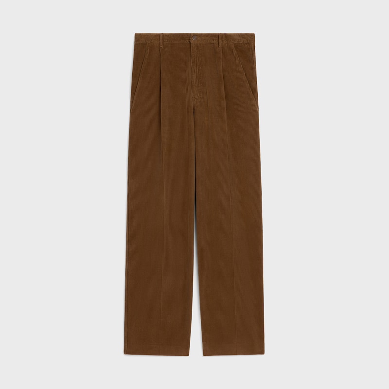 chinos IN corduroy - 70'S BROWN LIGHT STONE WASH -  - 1 | CELINE