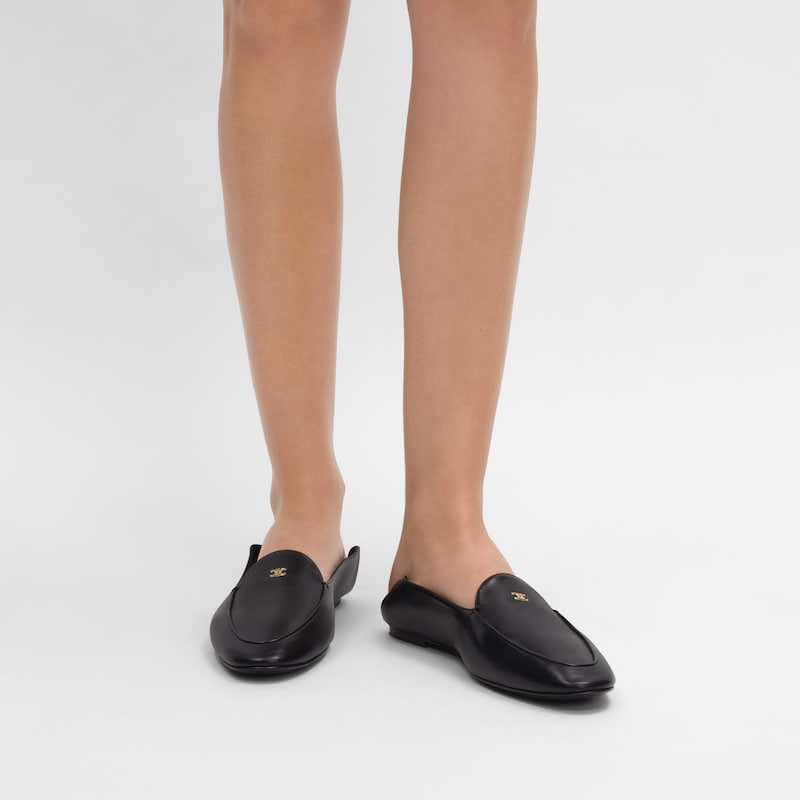 AURA LOAFER IN GOATSKIN - BLACK -  - 1 | CELINE