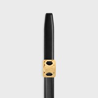 MEDIUM 25MM REVERSIBLE FRAMED TRIOMPHE BELT in TAURILLON AND NATURAL CALFSKIN - TAN / BLACK -  - 1 | CELINE