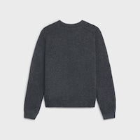 triomphe crew neck sweater in wool and cashmere - ANTHRACITE -  - 2 | CELINE