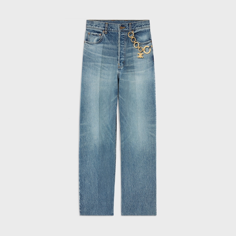 boyfriend jeans 002 IN cotton denim - VIVIENNE GLASS -  - 1 | CELINE
