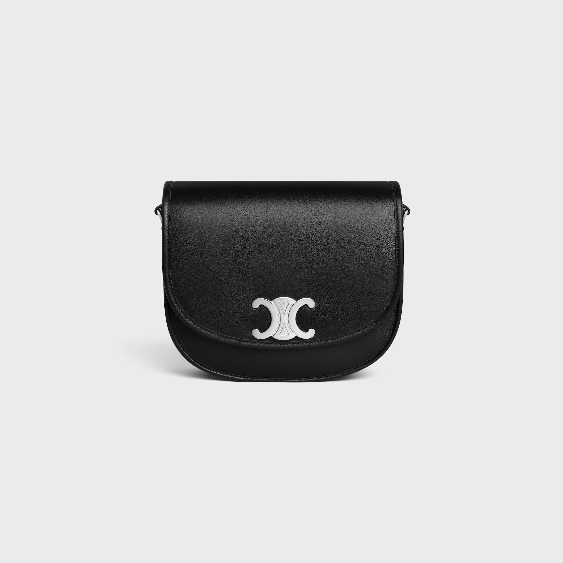【CELINE】MEDIUM BESACE TRIOMPHE CROSSBODY BAG MEDIUM BESACE TRIOMPHE IN SUPPLE NATURAL CALFSKIN - BLACK