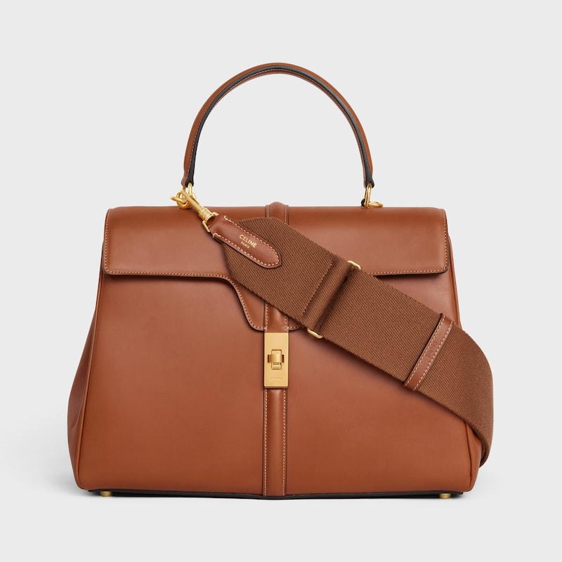 adjustable strap in wool with GOLD FINISHING - TAN - BAG CHARMS - 1 | CELINE