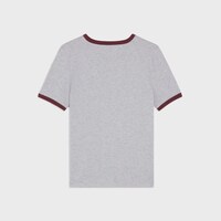 t-shirt IN cotton jersey - VINTAGE GREY MELANGE/BURGUNDY -  - 2 | CELINE