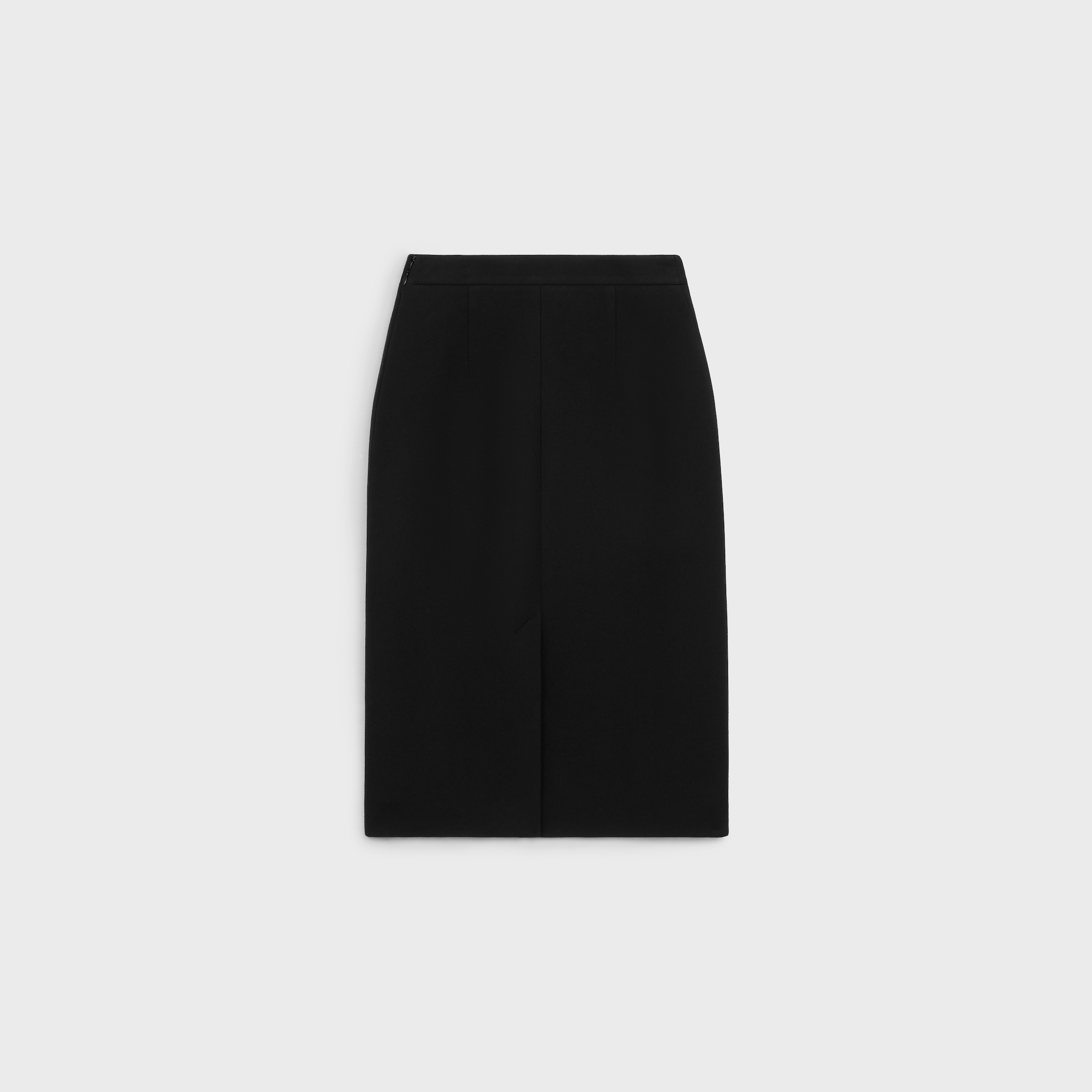 CELINE Pencil wool skirt ペンシルスカート pencil skirt in gauffered double wool - BLACK | CELINE