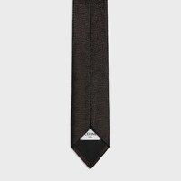 thin tie in leopard silk jacquard - BROWN/BLACK -  - 2 | CELINE