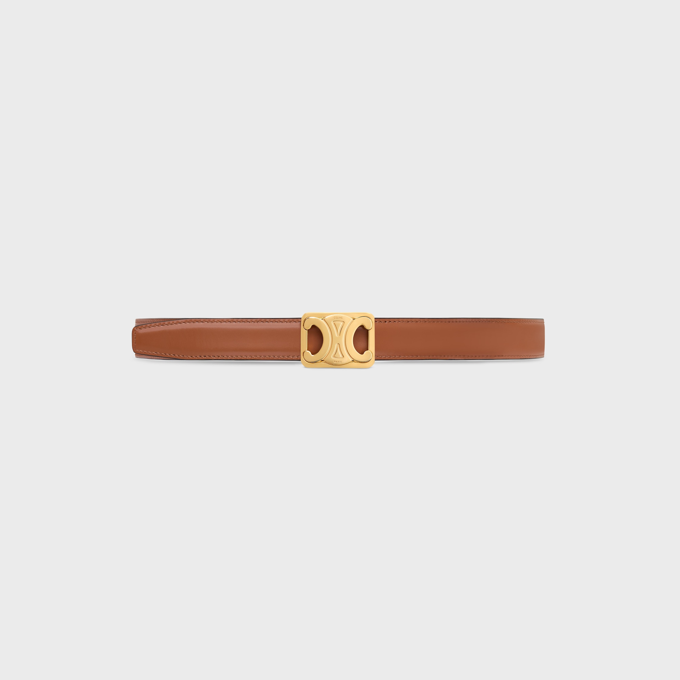 MEDIUM 25MM REVERSIBLE FRAMED TRIOMPHE BELT IN TAURILLON