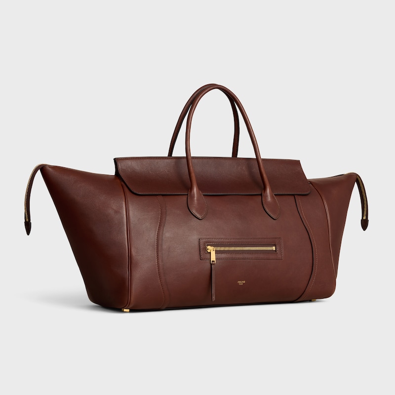 LUGGAGE GRAND MODELE AGNEAU BRILLANT SOUPLE - MARRON fonc&eacute; - SACS &Agrave; MAIN - 1 | CELINE
