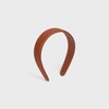 Celine Headband in Calfskin Leather - TAN - HAIR ACCESSORIES - 2 | CELINE