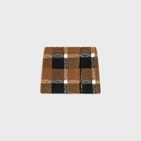 mini skirt IN tartan mohair jacquard - WHITE/BLACK/CAMEL -  - 1 | CELINE