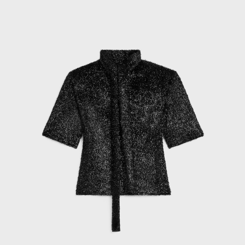 top IN lurex - NOIR BRILLANT -  - 1 | CELINE