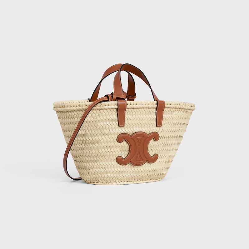 TEEN CELINE CLASSIC PANIER IN Palm leaves and Calfskin - TAN - THE PERFECT GIFT - 1 | CELINE
