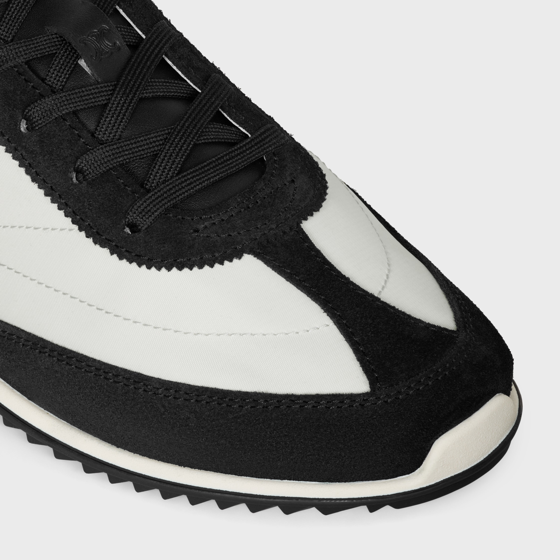 RACER SNEAKER IN NYLON, SUEDE CALFSKIN AND CALFSKIN - GREY/ BLACK
