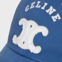 triomphe cap IN COTTON TWILL GABARDINE - Blue -  - 1 | CELINE