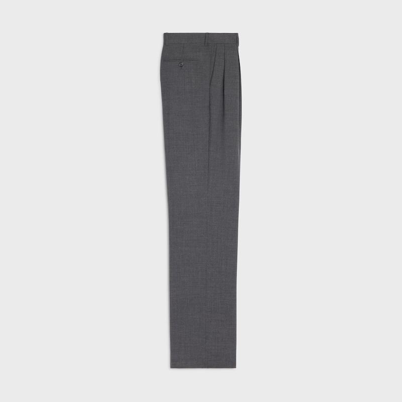 PANTALONES JAZZ DE LANA DE MOHAIR - GRIS OSCURO -  - 1 | CELINE