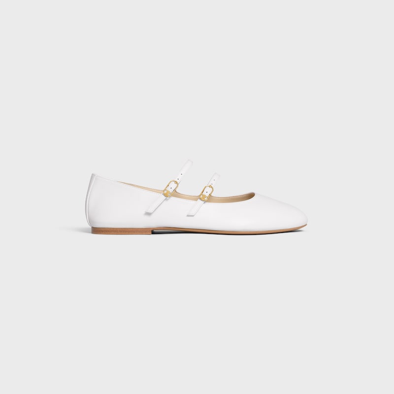 LES BALLERINES CELINE DOUBLE STRAP IN LAMBSKIN - ARCTIC WHITE -  - 1 | CELINE