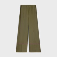 pyjama trousers IN silk satin - KAKI MILITAIRE -  - 2 | CELINE