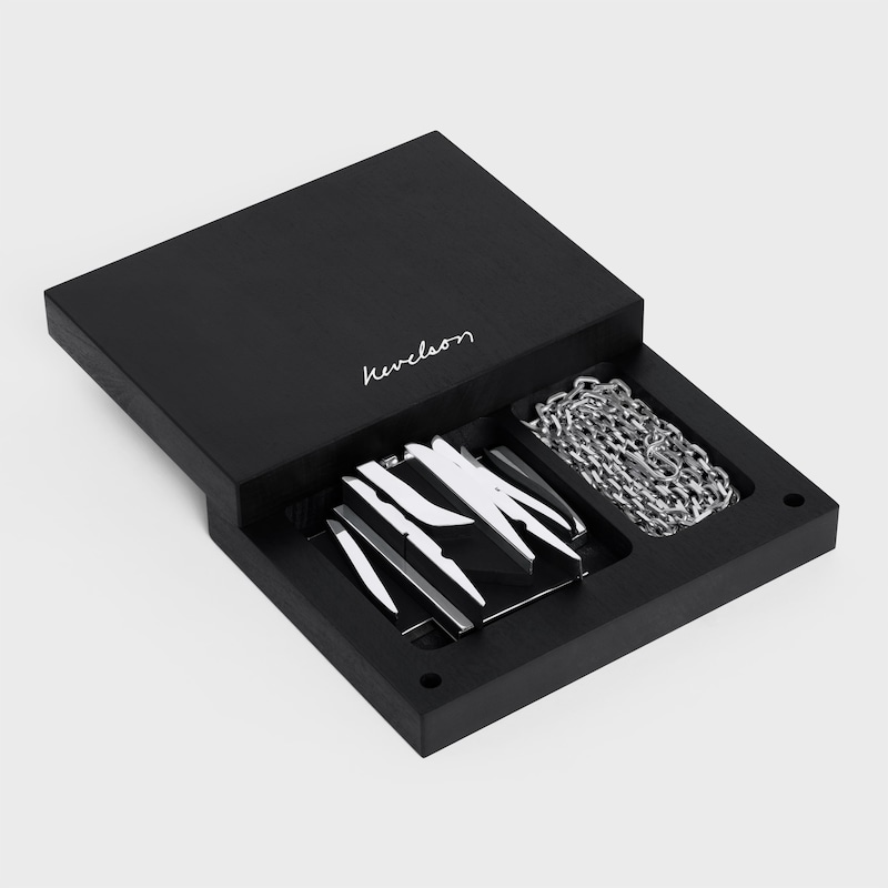 CELINE 네벨슨 프로젝트 목걸이 - 스털링 실버 & 오크 우드 - 실버 / 블랙 - 라인 더 보기 - 1 | CELINE