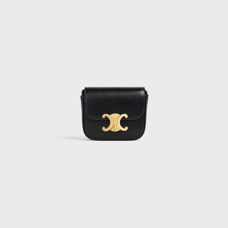 MINI CLAUDE IN Shiny calfskin - BLACK - SMALL GIFTS - 1 | CELINE