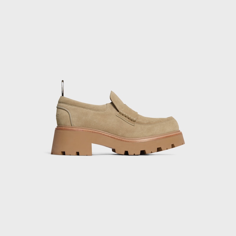 CELINE TRIOMPHE LOAFERS IN SUEDE CALFSKIN - BEIGE -  - 1 | CELINE