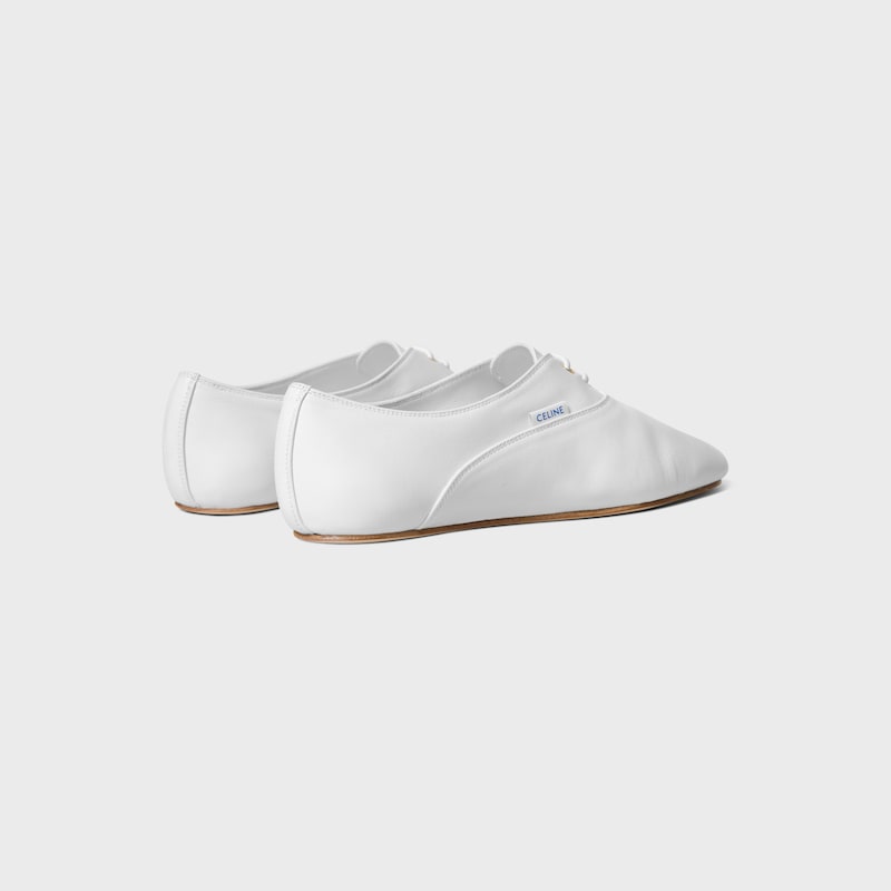 BALLET LACE-UP SHOE IN LAMBSKIN - Ultra White -  - 1 | CELINE