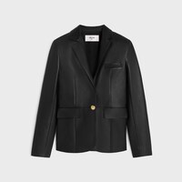 tailored jacket in soft lambskin - BLACK -  - 1 | CELINE