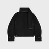 scarf jacket IN WOOL CLOTH - BLACK -  - 3 | CELINE