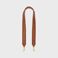 BRAIDED STRAP in NATURAL CALFSKIN with Gold Finishing - TAN - CHARMS AND ACCESSORIES - 1 | CELINE