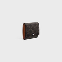 Business Card Holder in Triomphe Canvas - TAN - TRIOMPHE CANVAS - 2 | CELINE