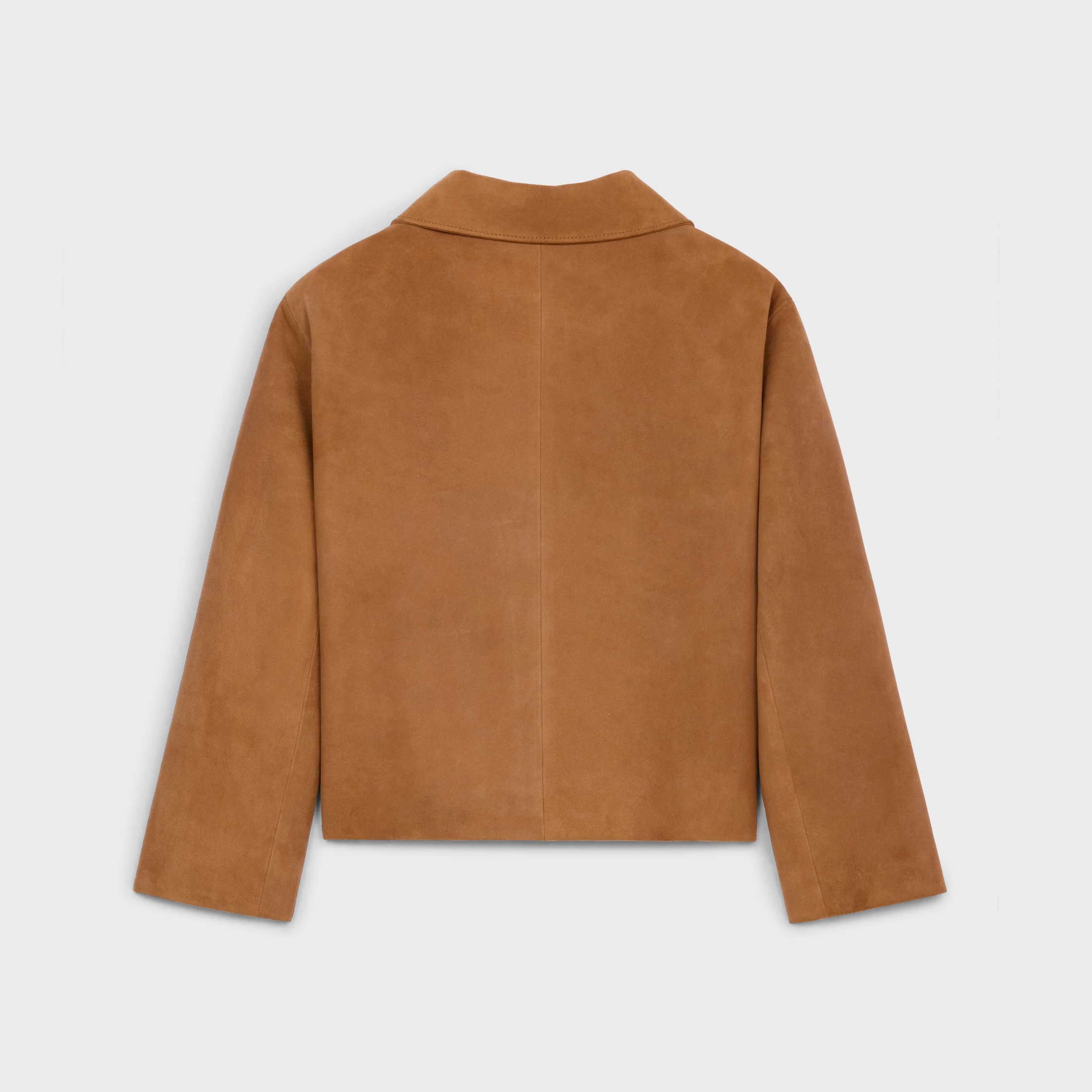 【CELINE】 セリーヌ JACKET IN SUEDE ジャケット Suede jacket straight-cut blouson jacket in suede - ESPRESSO | CELINE