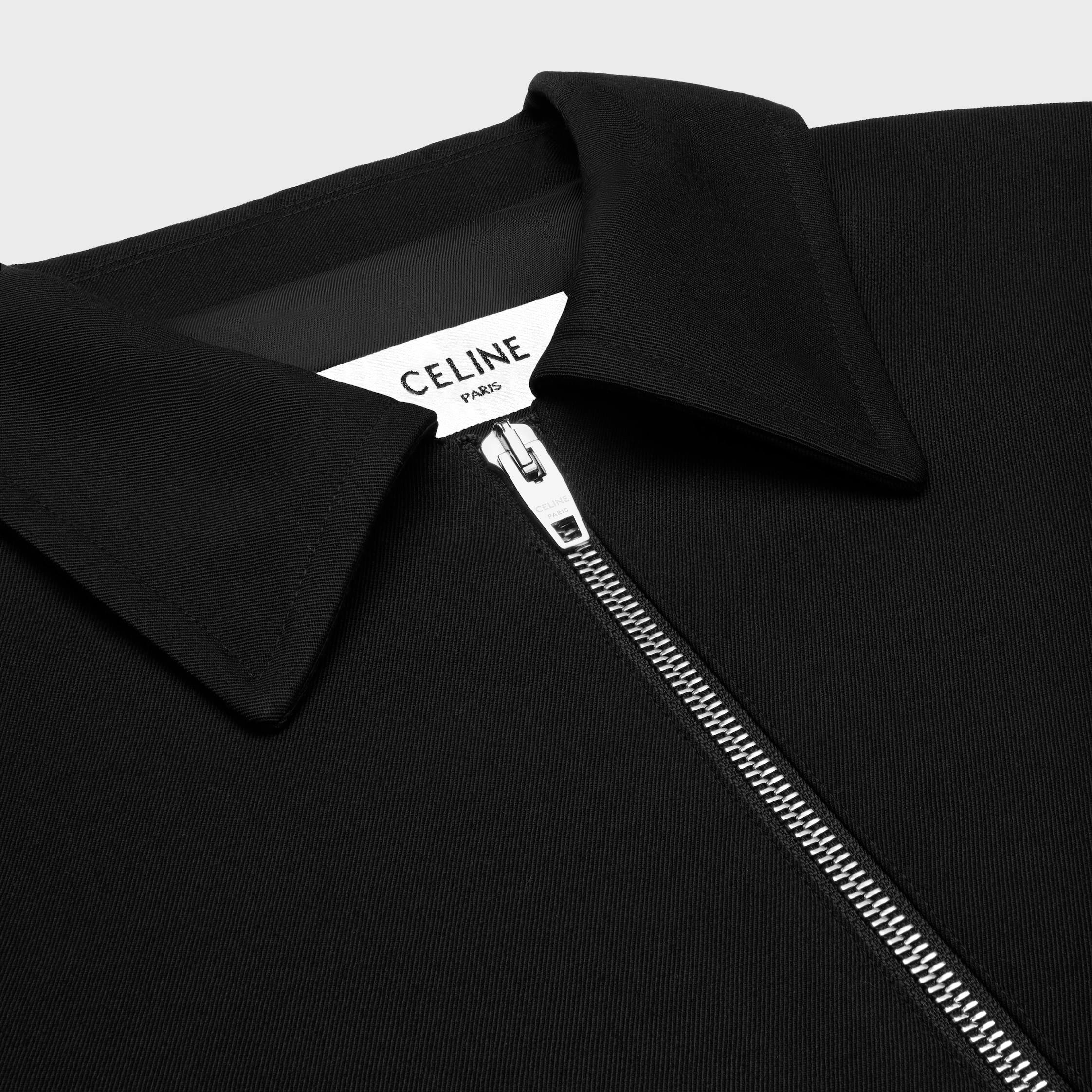 ブルゾン Celine Triomphe Jacket Black Triomphe Wool-Blend Blouson Jacket | CELINE HOMME | MR