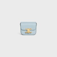 MINI CLAUDE in Shiny calfskin - ICE BLUE - MORE LINES - 1 | CELINE