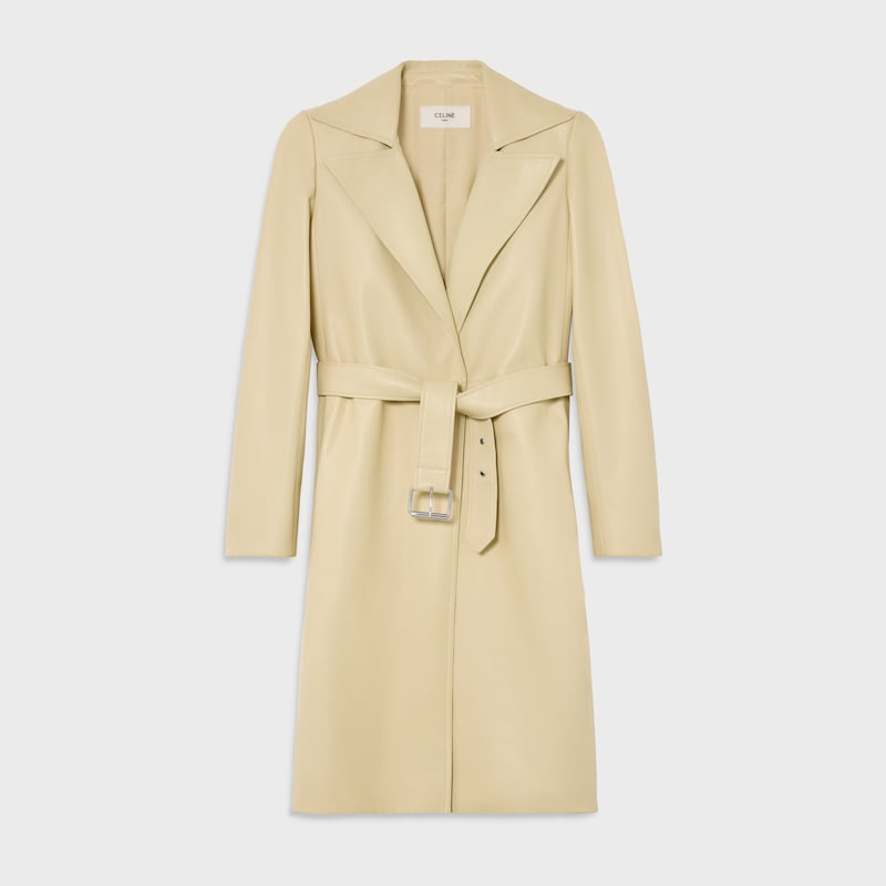 coat IN SOFT LAMBSKIN - ALBATRE -  - 1 | CELINE