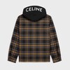 후드 오버셔츠 - 체크 코튼 - MARINE/JAUNE/VANILLE -  - 2 | CELINE