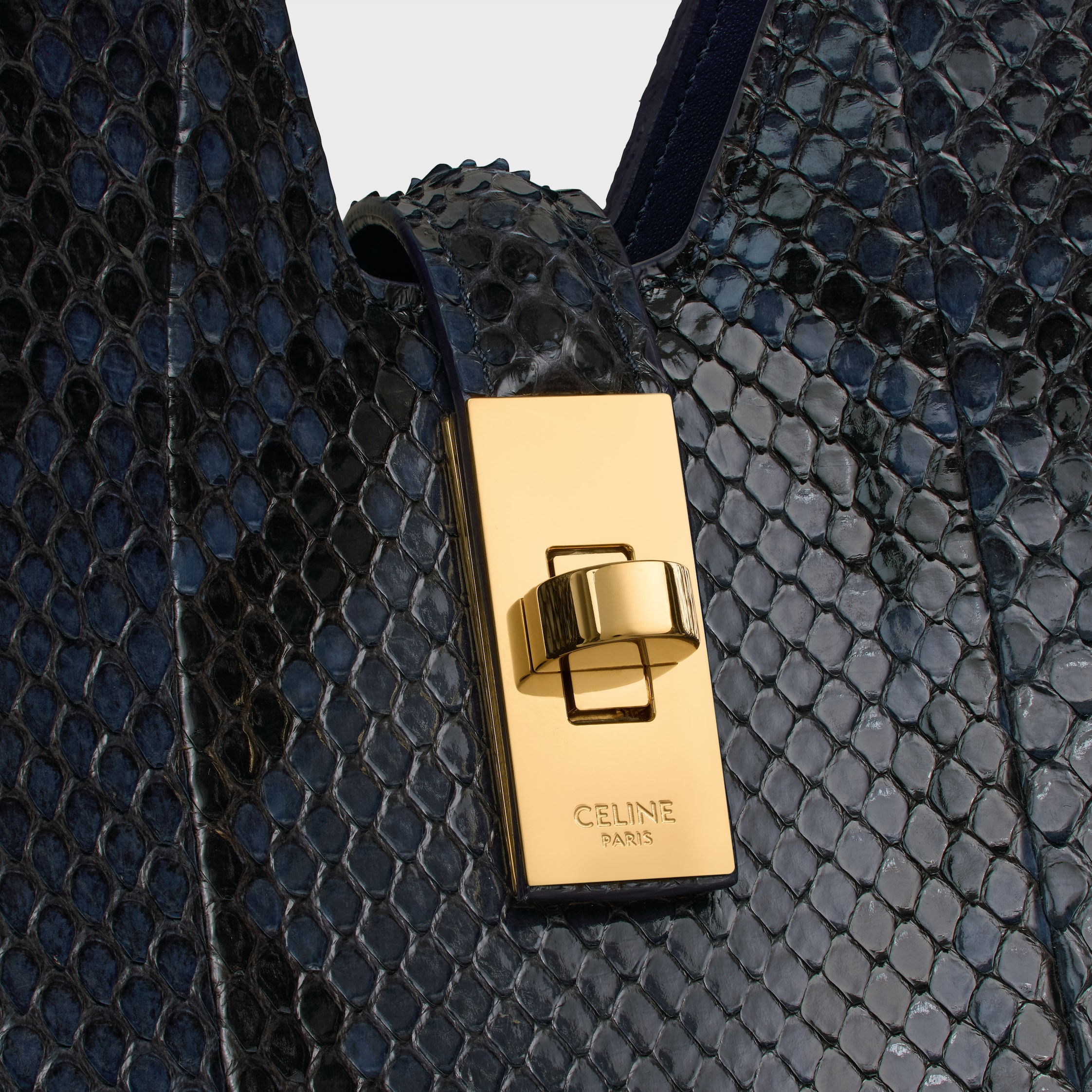 SMALL CAMILLE 16 SOFT BAG IN PYTHON - DEEP NAVY | CELINE