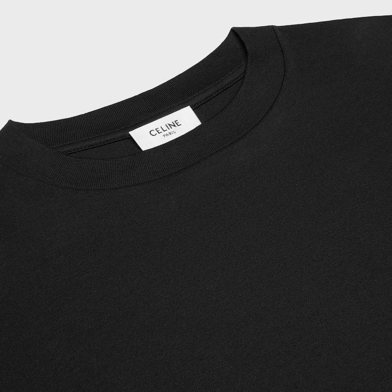 triomphe long-sleeved t-shirt IN cotton jersey - BLACK / WHITE -  - 1 | CELINE