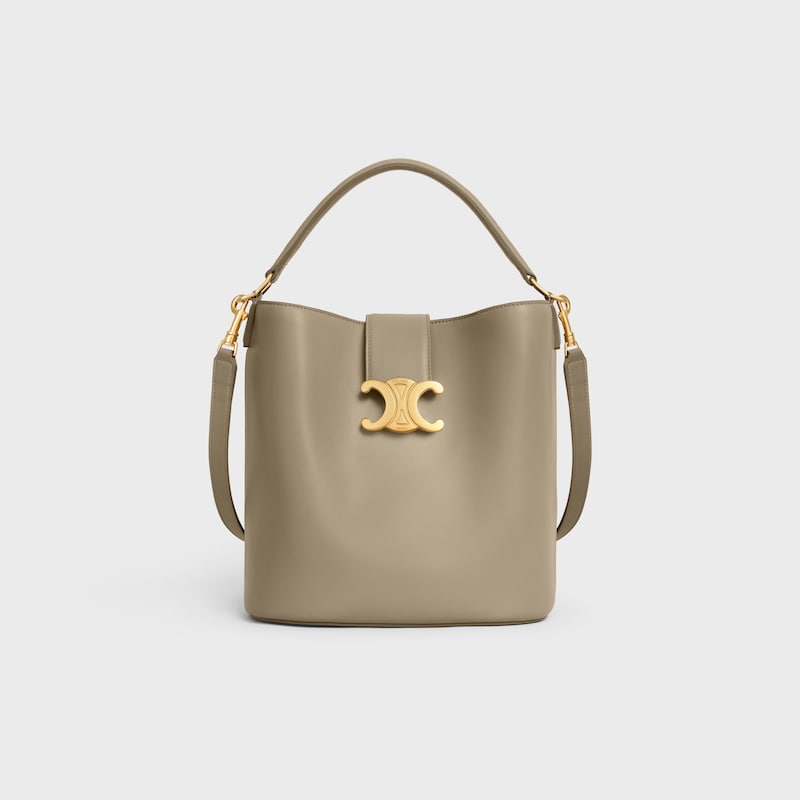 MEDIUM BUCKET LOUISE IN SMOOTH CALFSKIN - MODERN TAUPE - BUCKET BAGS - 1 | CELINE