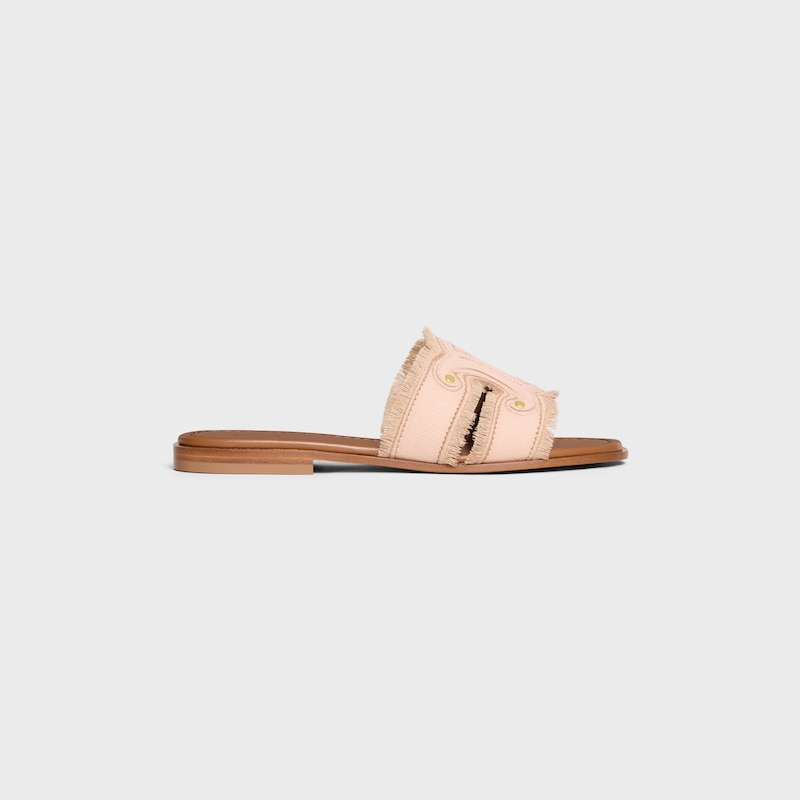 MARINA MULE IN CANVAS - POWDER PINK -  - 1 | CELINE